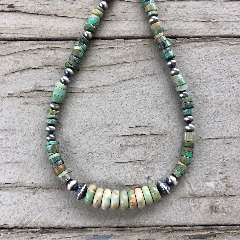 Olive Green Turquoise Necklace